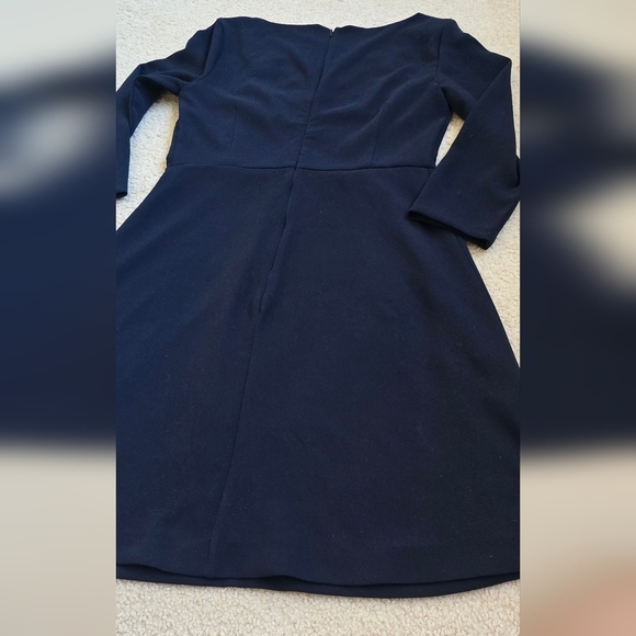 Banana Republic Embellished Crepe Shift Lined Dress, Navy Size 4 - Picture 13 of 13